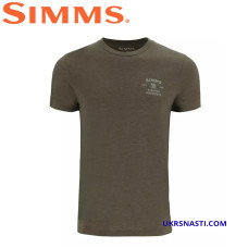 Футболка Simms Stacked Bass T-Shirt Military Heather